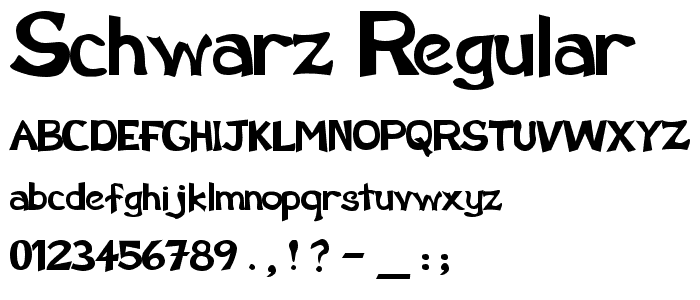 Schwarz Regular font